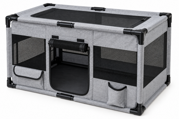Parc pliable pour chien en tissu Oxford – 100 × 60 × 60 cm