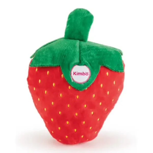 Kimbo Zoo Fraise – Peluche pour chien avec son – M/L 🍓🐾