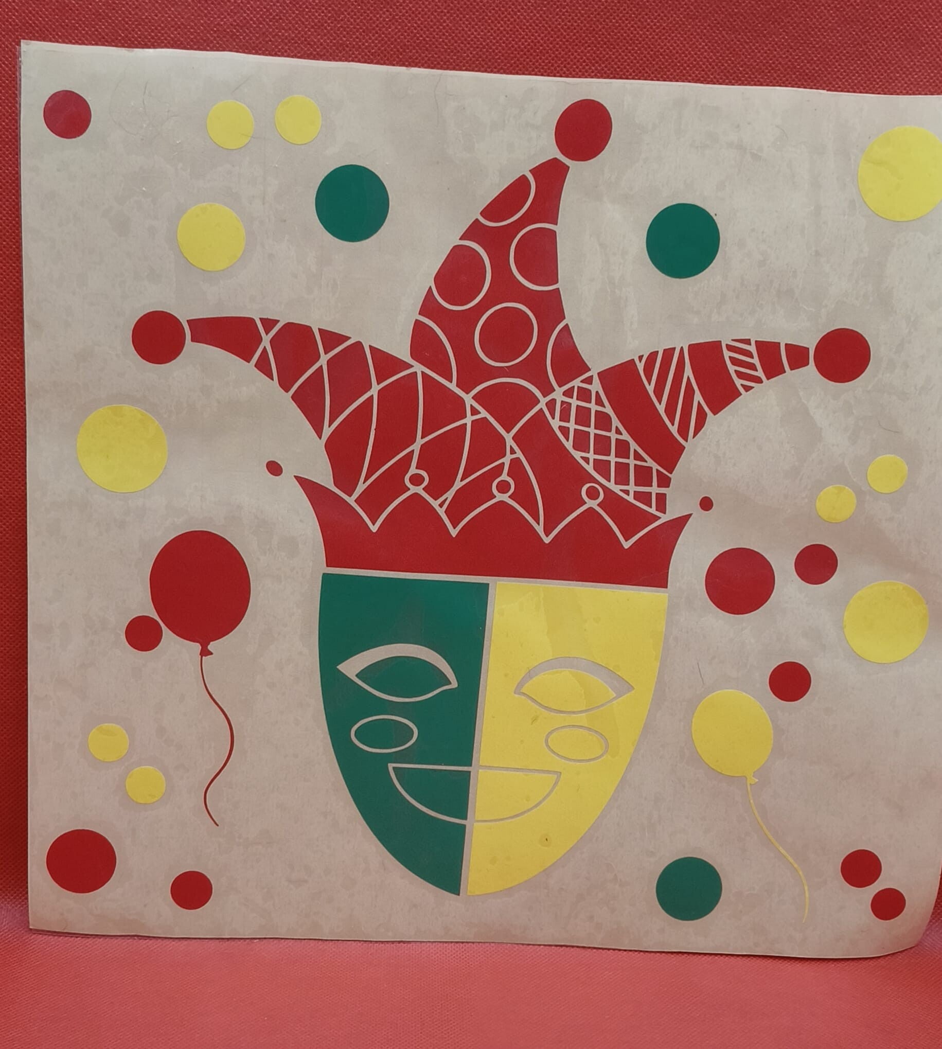 Raamsticker carnaval | Clown