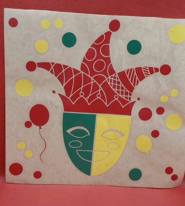 Raamsticker carnaval | Clown