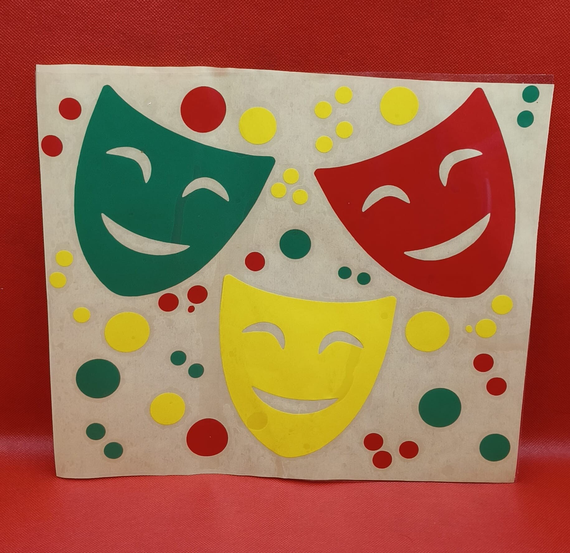 Raamsticker carnaval |  Maskers