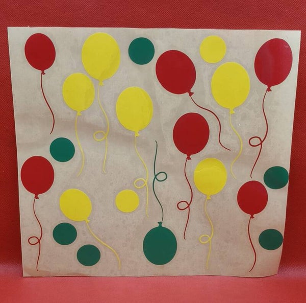 Raamsticker Carnaval |  Ballonnen