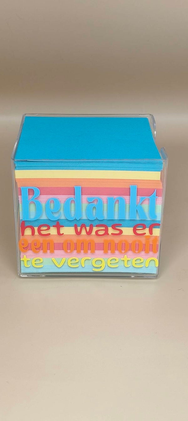 Memoblokje - Bedankt