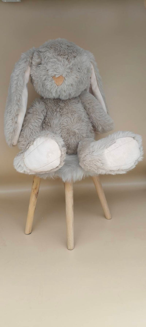 Knuffelkonijn zacht en fluffy - hangoren - personaliseren - +/- 40cm
