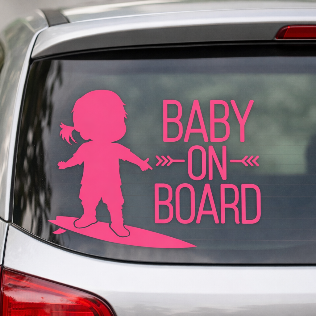 Autosticker | Baby on board | Surfer