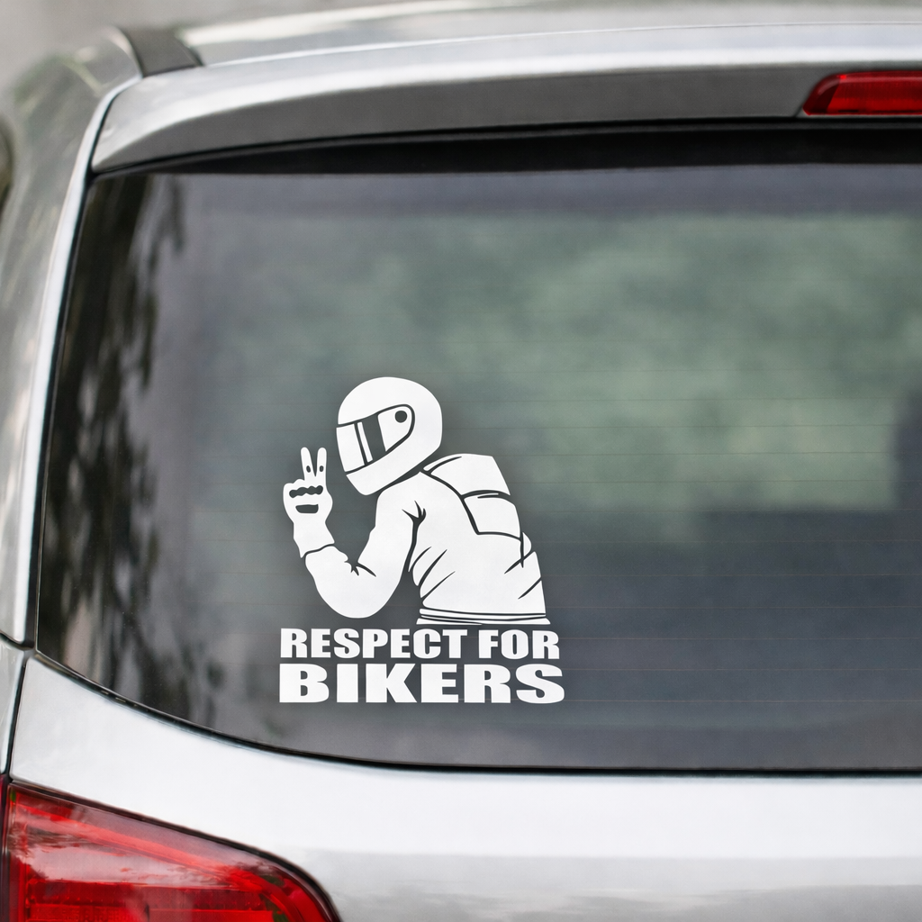 Autosticker | Motorrijder| Respect