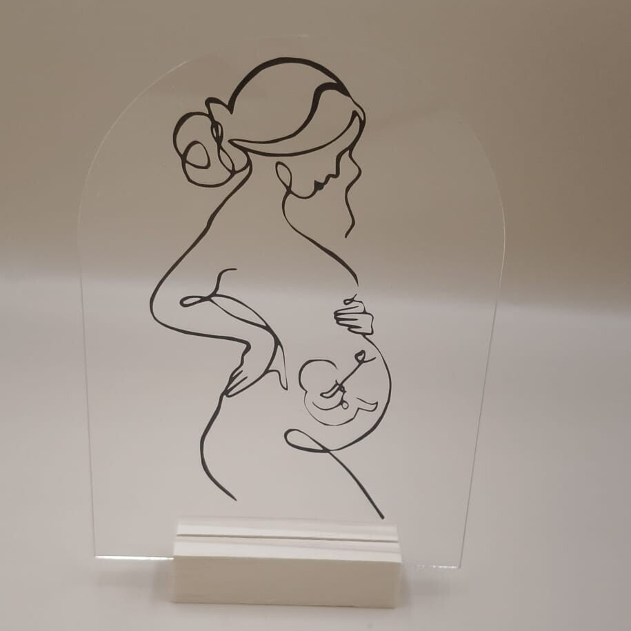 acryldesign | Zwangere vrouw met baby |