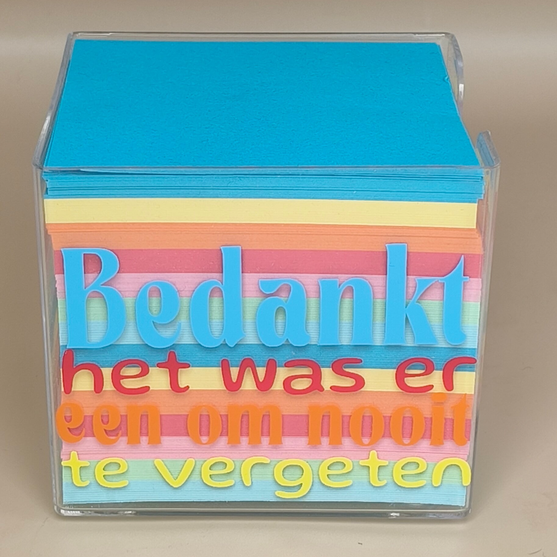 Memoblokje - Bedankt