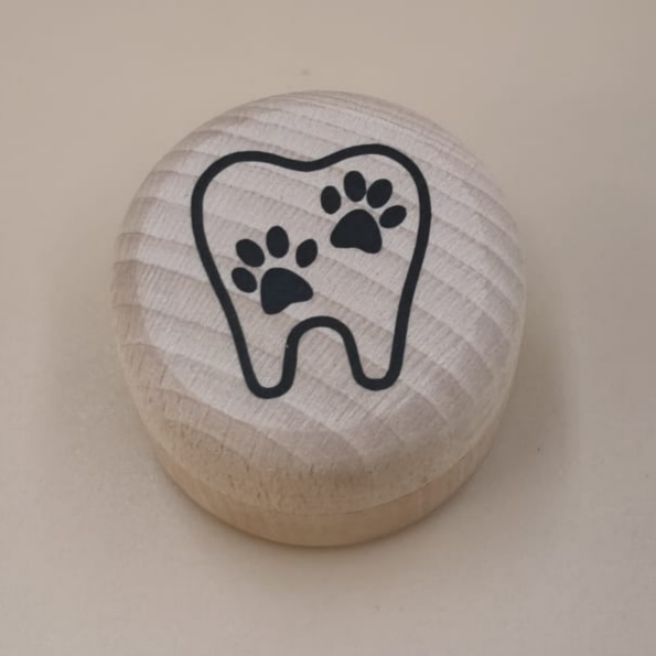 Bewaardoosje | puppytanden | Honden | Hout