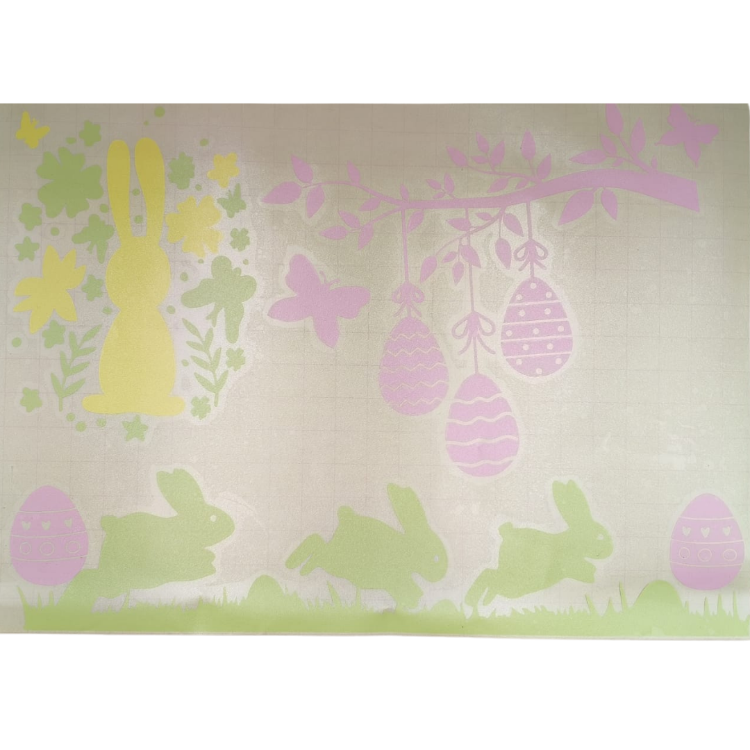 Raamsticker Pasen | Konijnen | paastak