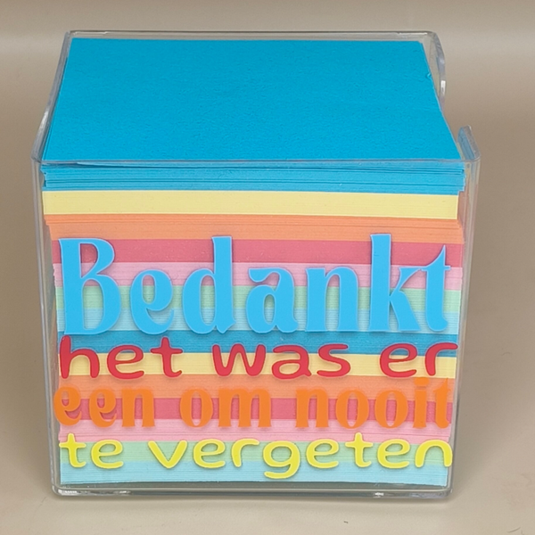 Memoblokje - Bedankt