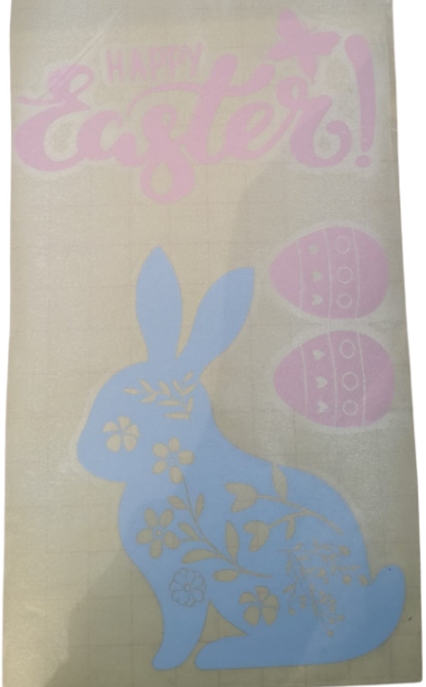 Raamsticker Pasen | Konijn | Happy easter