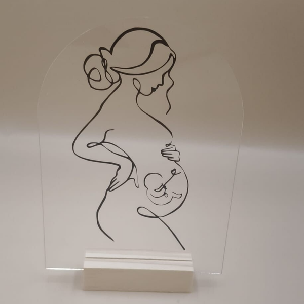 acryldesign | Zwangere vrouw met baby |