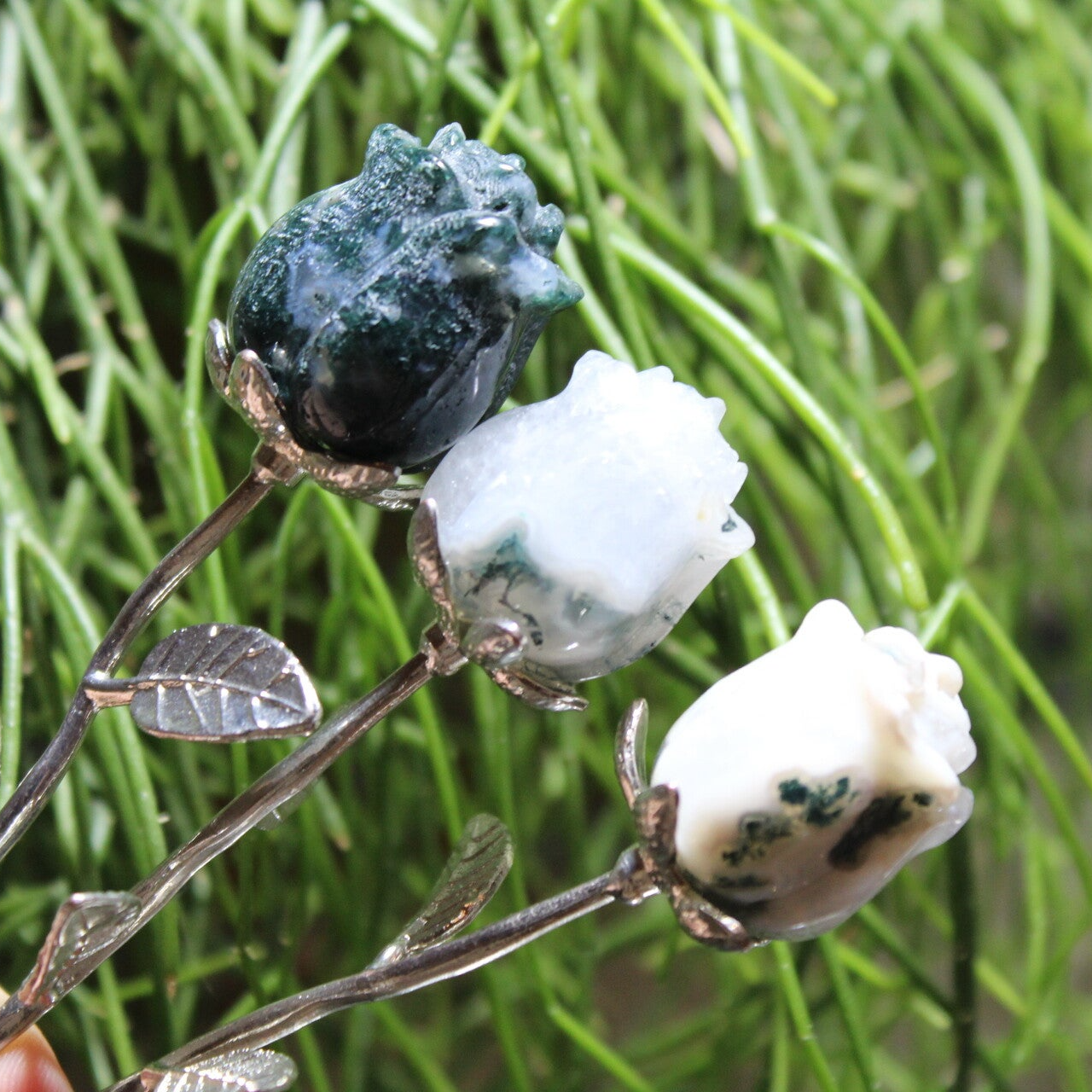 Roos Zilverkleurig Mosagaat