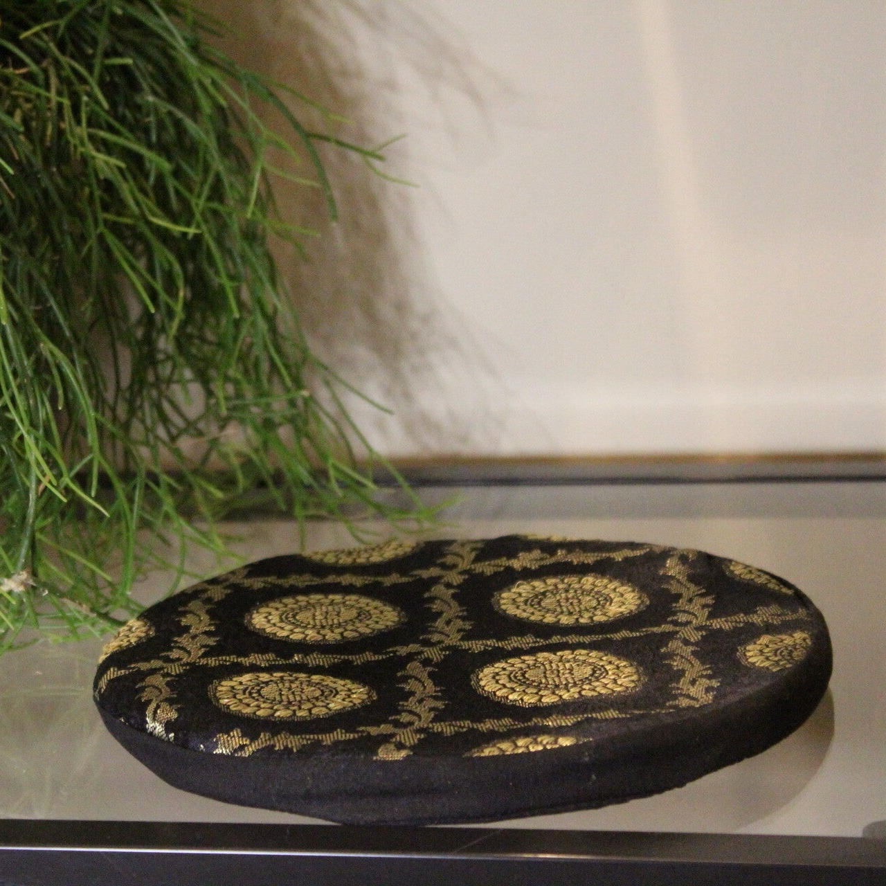 Klankschaal kussen zwart 20 cm