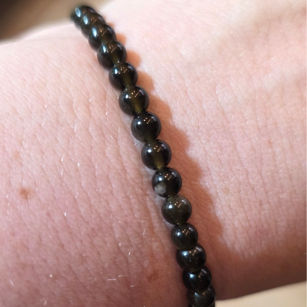 Armband Goud Obsidiaan