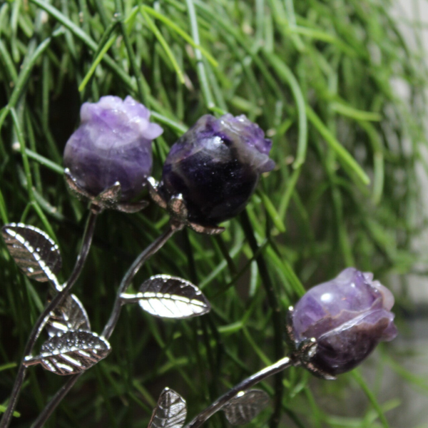 Roos Zilverkleurig Amethist