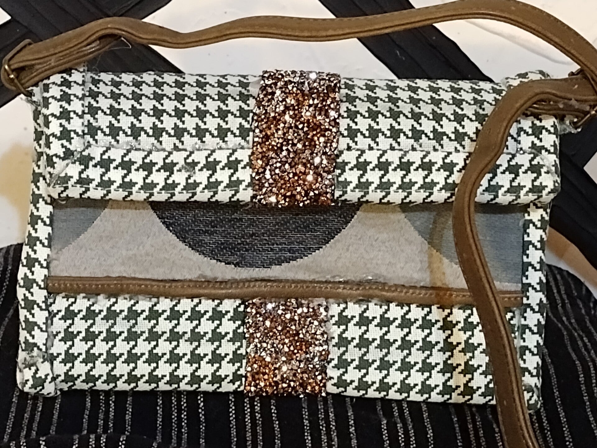 Small checkered clutch
