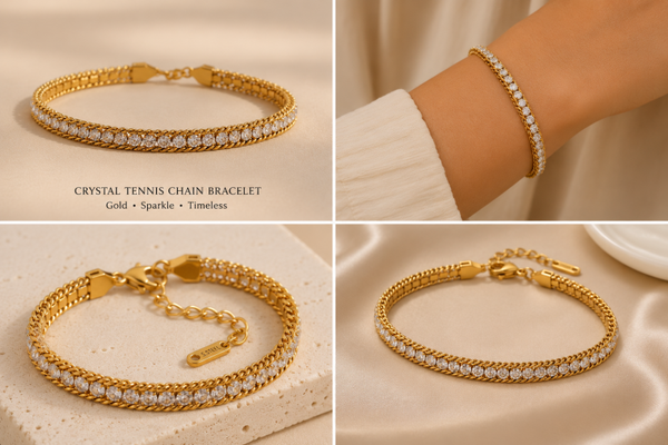 Crystal Tennis Chain Bracelet