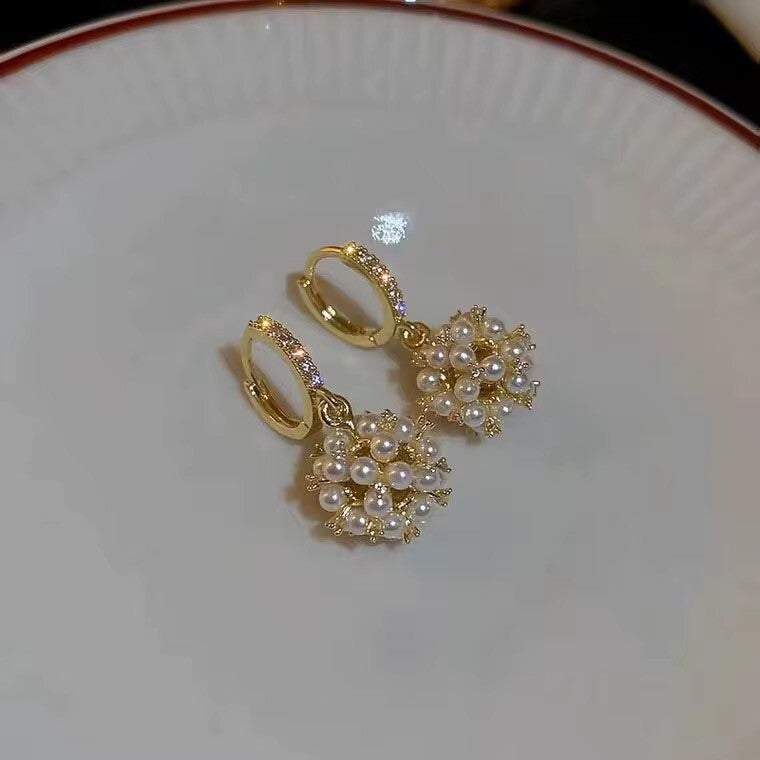 Pearl Zircon Earrings