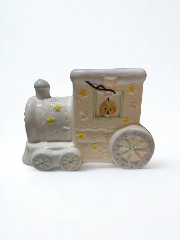 Welcome Baby Blue Train Keepsake Planter