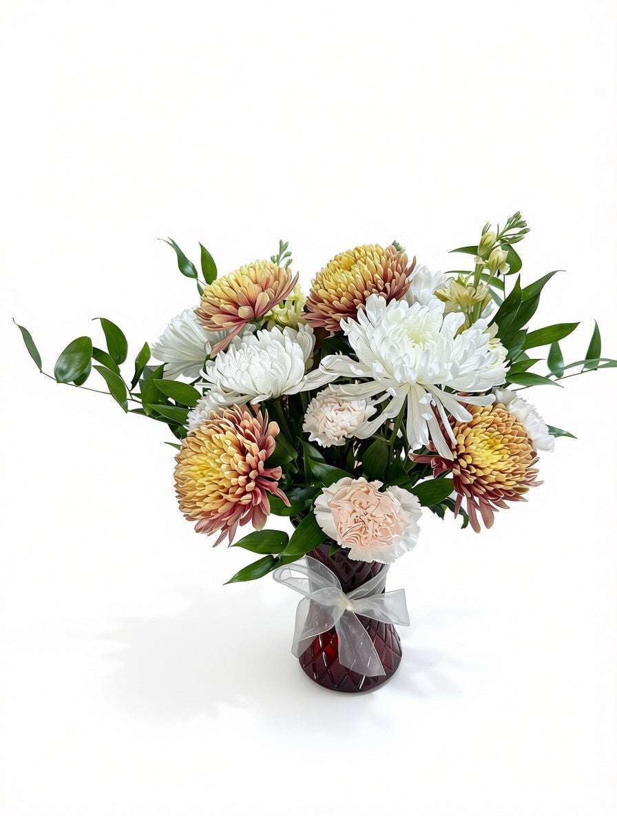 Floral arrangement pictured by Serenity Blooms in Seagoville