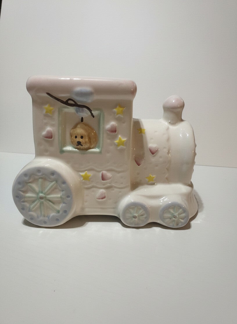 Sweet Dreams Baby Pink Train Keepsake Planter