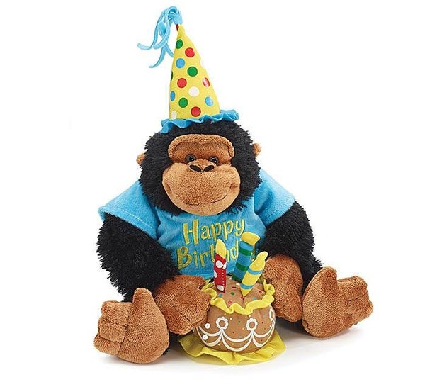 Happy Birthday Celebration Plush Monkey