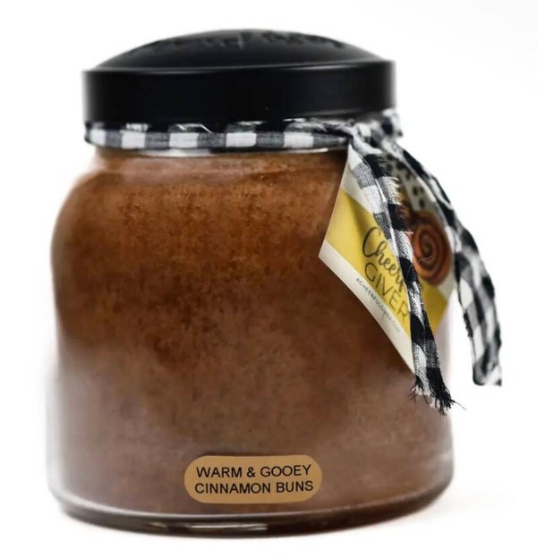Warm & Gooey Cinnamon Buns – 34 oz Scented Jar Candle