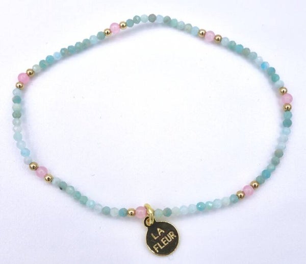 Turquoise met rozequarts