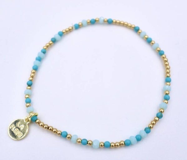 Turquoise met goud