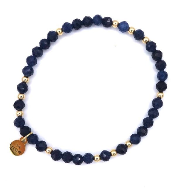 Blauwe saffier met goud