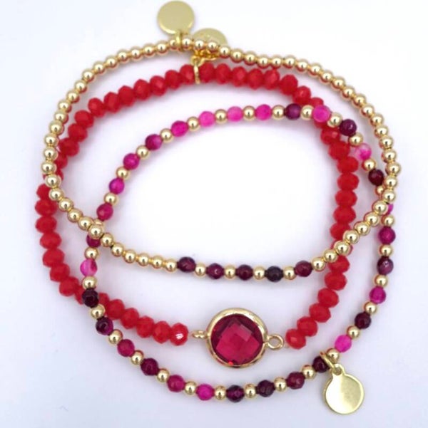 Rood/ roze set