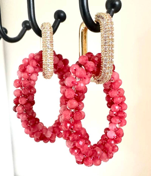 Oorringen roze