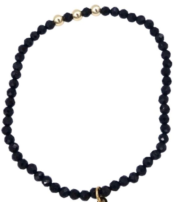 Facet geslepen onyx met goud