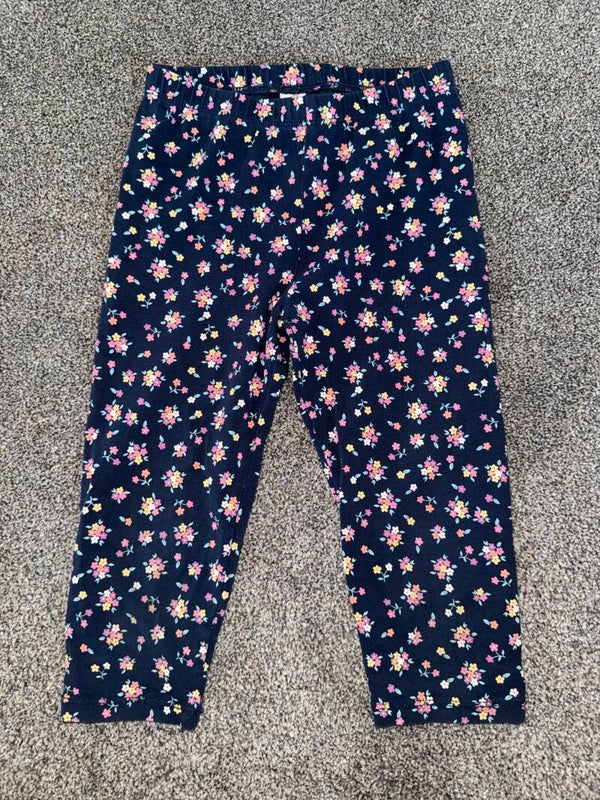Dunkelblaue Leggings mit Blümchen Gr. 110 Topolino
