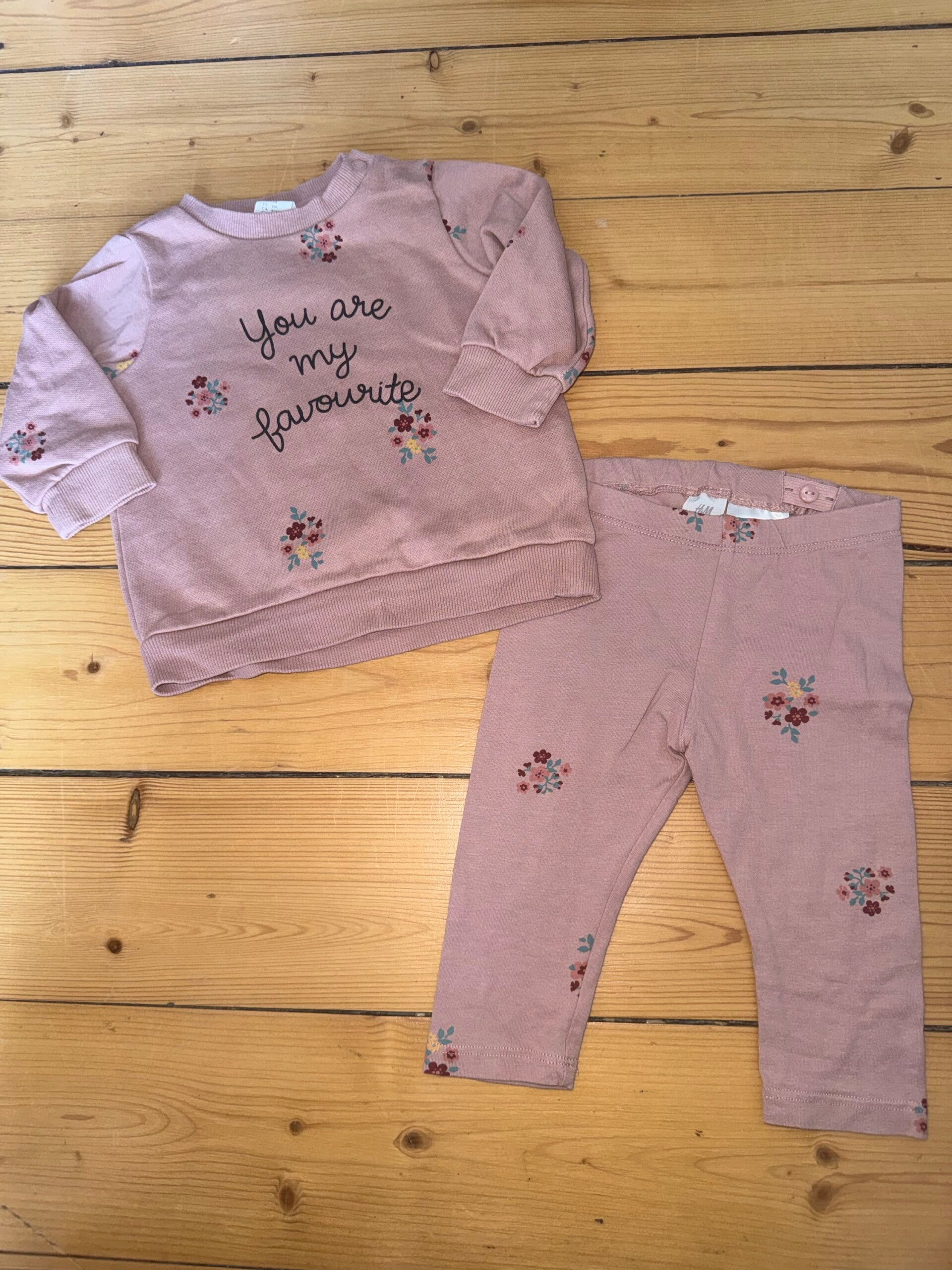 Pinkes Blümchen Set Gr. 68 H&M