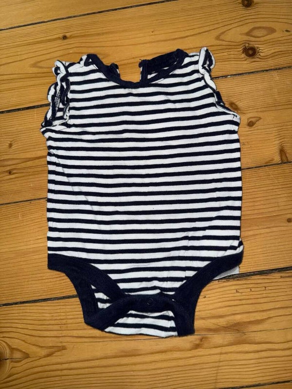 Dunkelblau/weiß gestreifter Body Gr. 62/68 GAP