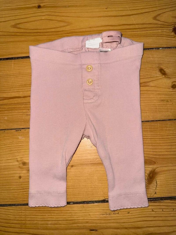 Rosa gerippte Leggings Gr. 56 H&M
