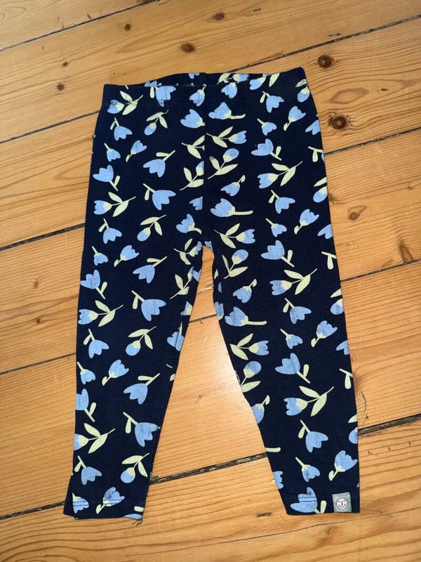 Dunkelblaue Leggings mit Blumen Gr. 80 Liegelind
