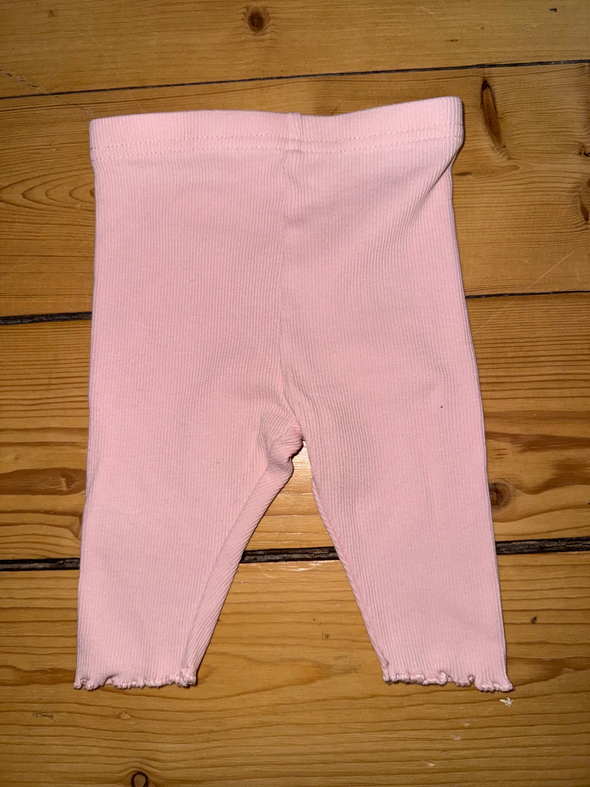 Rosa gerippte Leggings Gr. 62 Sinsay