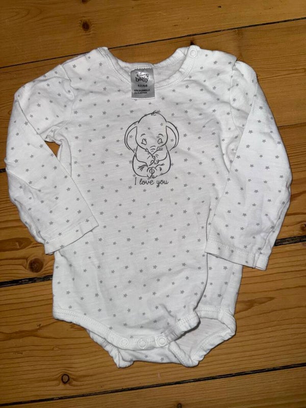 Weißer Body mit Dumbo Gr. 62/68 Disney