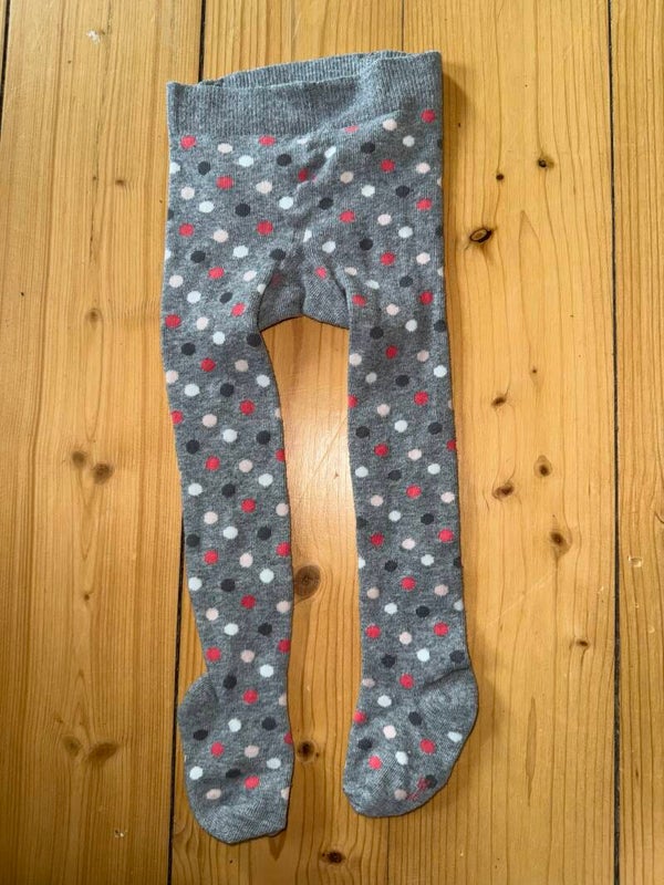 Graue Strumpfhose mit Punkten Gr. 74/80 Topomini