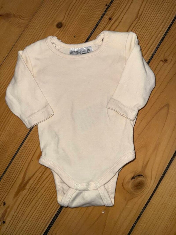 Cremefarbener Langarmbody Gr. 56 Ergee