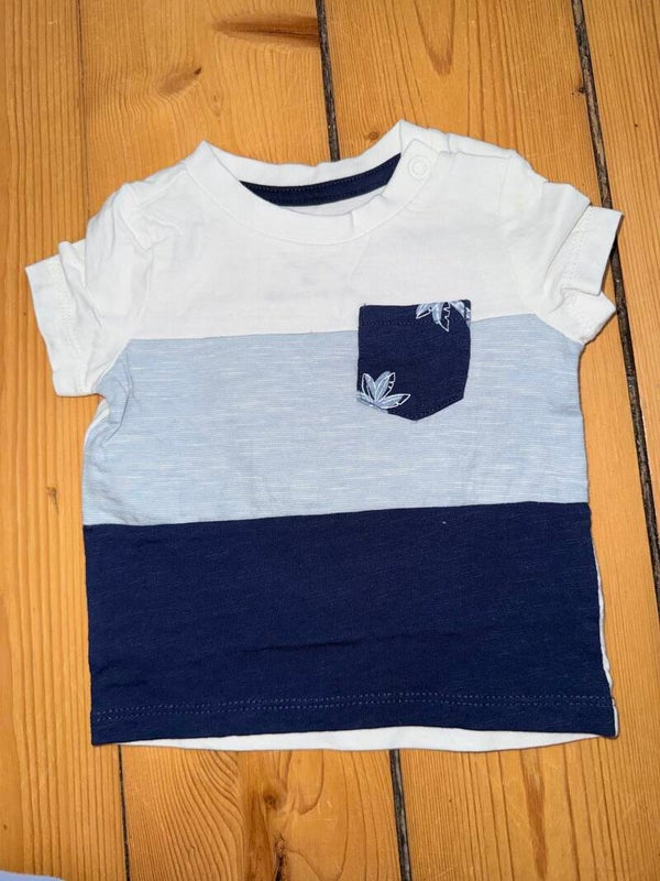 Tshirt weiß/blau Gr. 62 Baby Club