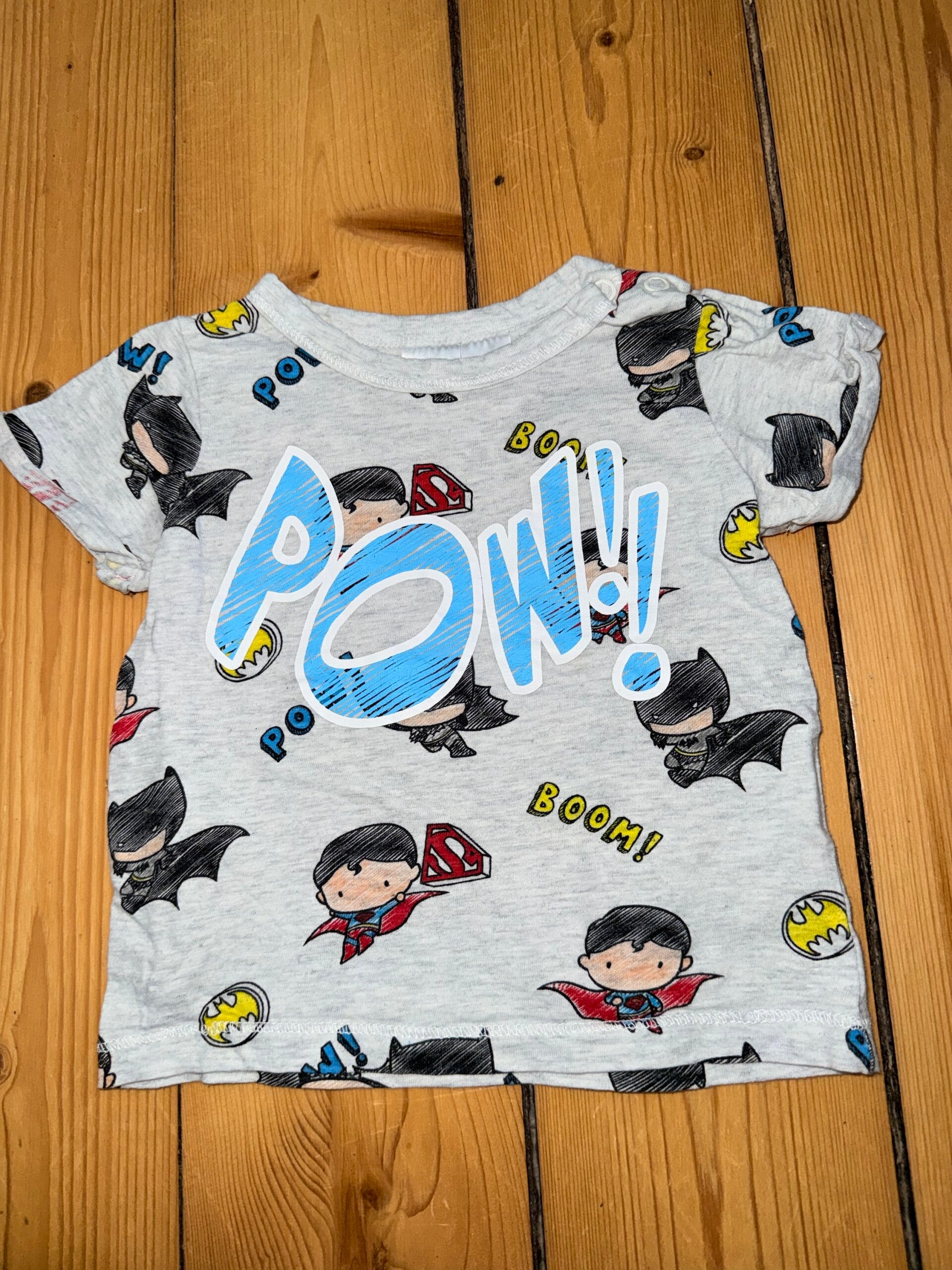 Graues pow!! Tshirt Gr. 68 H&M