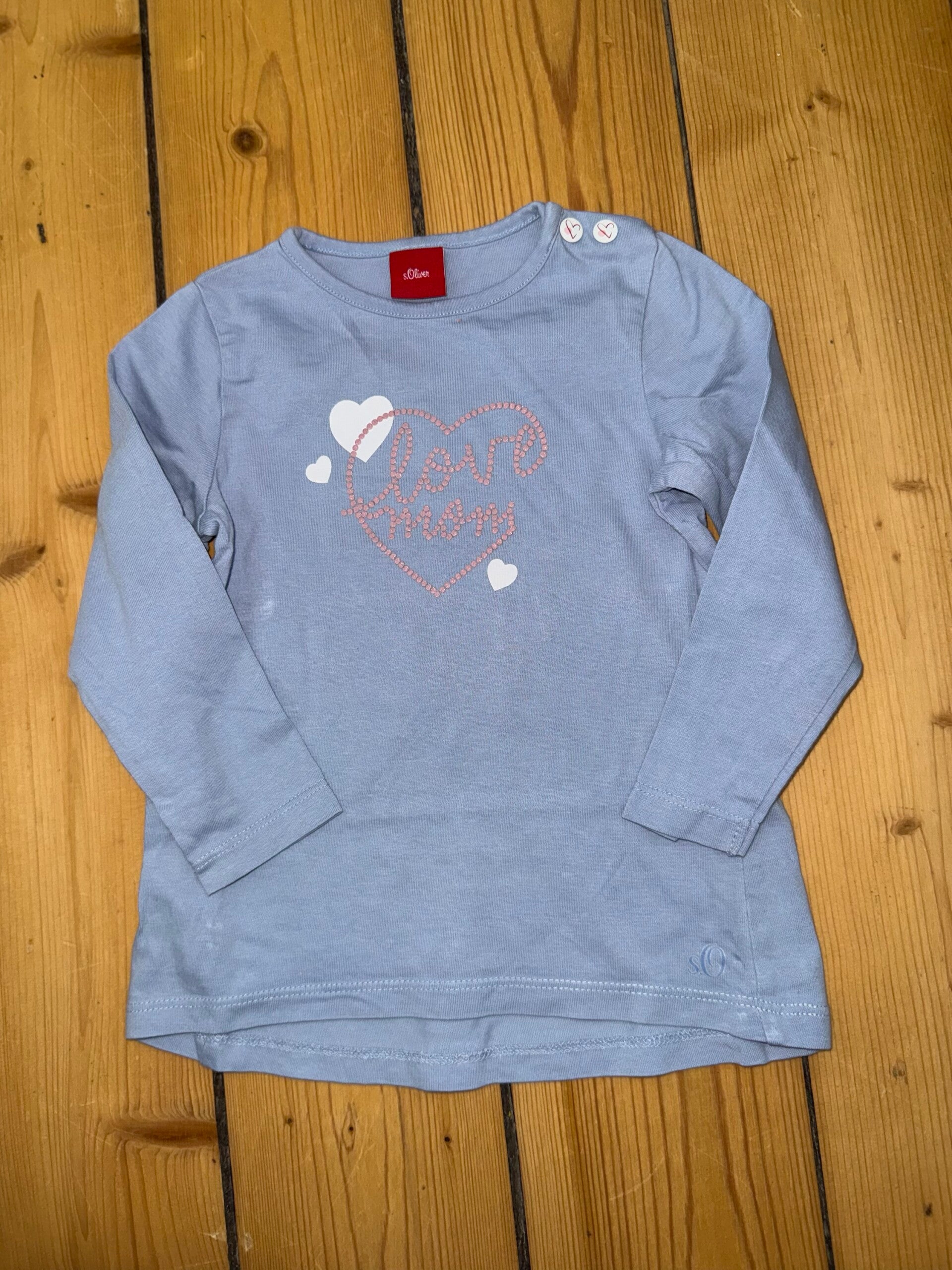 Hellblaues Langarmshirt Gr. 80