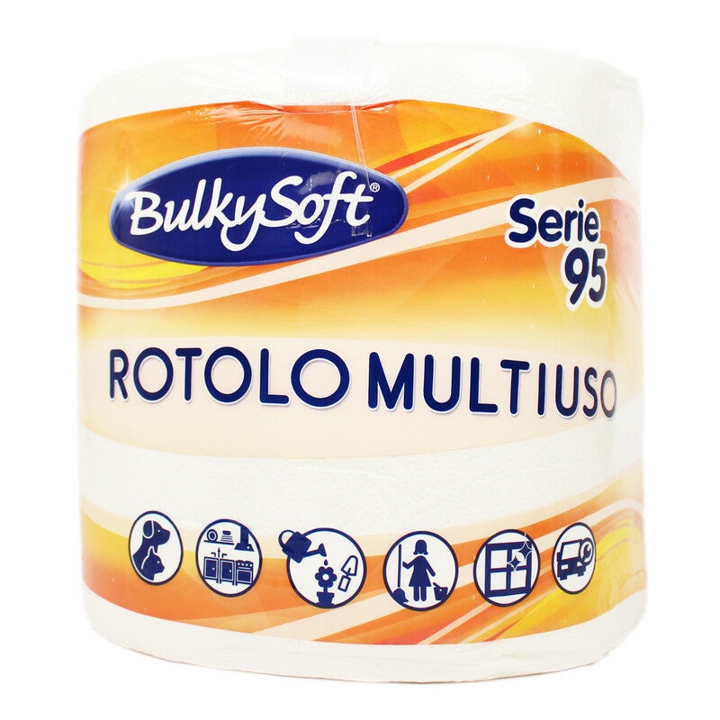 BULKYSOFT Rotoli Carta Assorbente 2 Veli - 2 Bobine Da 800 Strappi L'una - Ideale Per Cucina, Officina E Pulizie - Foto 6