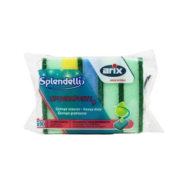 SPUGNE ABRASIVE- ARIX SPLENDELLI  COLORATE 5 PZ