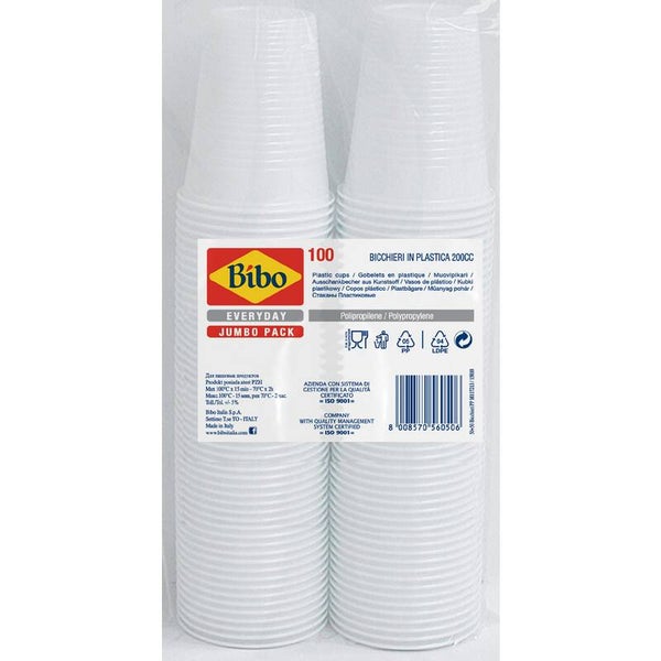 BICCHIERI IN PLASTICA- BIBO 100 PZ(grandi)